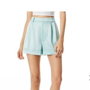 Alice + Olivia Conry Pleated Cuffed Dress Shorts